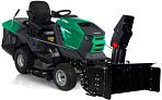 Садовый трактор Caiman Comodo Max 4WD 107D2C2 с роторным снегоуборщиком 100 см и цепями на колеса