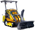 Универсальная машина мини-погрузчик Baumech ML-03 Pro + роторный снегоуборщик 110 см. + каркас безопасности с двигателем Zongshen GB750 V-Twin