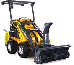 Универсальная машина мини-погрузчик Baumech ML-02 Pro + роторный снегоуборщик 110 см. + каркас безопасности с двигателем Zongshen GB750 V-Twin