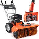 Комбимашина Daewoo SC 8080 с щеткой 80 см. и снегоуборщиком 56 см. (PRC, Daewoo, 221 куб. см., запуск от аккумулятора 21В, скорости 6/2, 87 кг.)