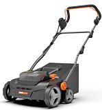 Вертикуттер - аэратор аккумуляторный Worx WG855E.9 без АКБ и ЗУ (PRC, BL 2х20В, 36 см, пружины + ножи, 40 л, 12 кг)