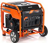 Бензиновый генератор инверторный Daewoo GDA 9400Ei с электрозапуском (PRC, 420 см3, 7,5/7,9 кВт, колеса, 16 л, рама, 65 кг)