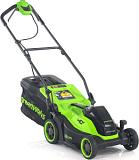 Газонокосилка аккумуляторная GreenWorks GD40LM361 с АКБ 4 А/ч и ЗУ (PRC, BL 40В, 36 см, пластик, мульчирование, 40 л, 13 кг)