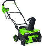 Снегоуборщик аккумуляторный GreenWorks GD40STX2 с АКБ 4 А/ч и ЗУ (PRC, BL 40В, ширина 40 см, слот на 2 АКБ, металл. шнек, фара, 22 кг)