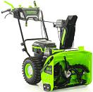 Снегоуборщик аккумуляторный самоходный GreenWorks GD82ST56 с 3 АКБ по 5 А/ч и двойным ЗУ (PRC, BL 82В, 61 см, 3 слота для АКБ, 80 кг)